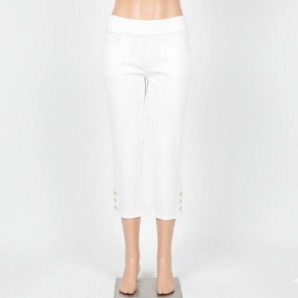 NWT Belle by Kim Gravel White Pearls Just Want to Have Fun Ponte Pant 14 - Picture 6 of 13